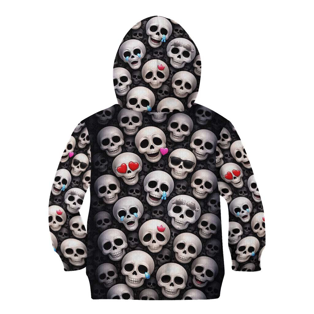 Emoji Skulls Kid Hoodie Moodboard of the Dead