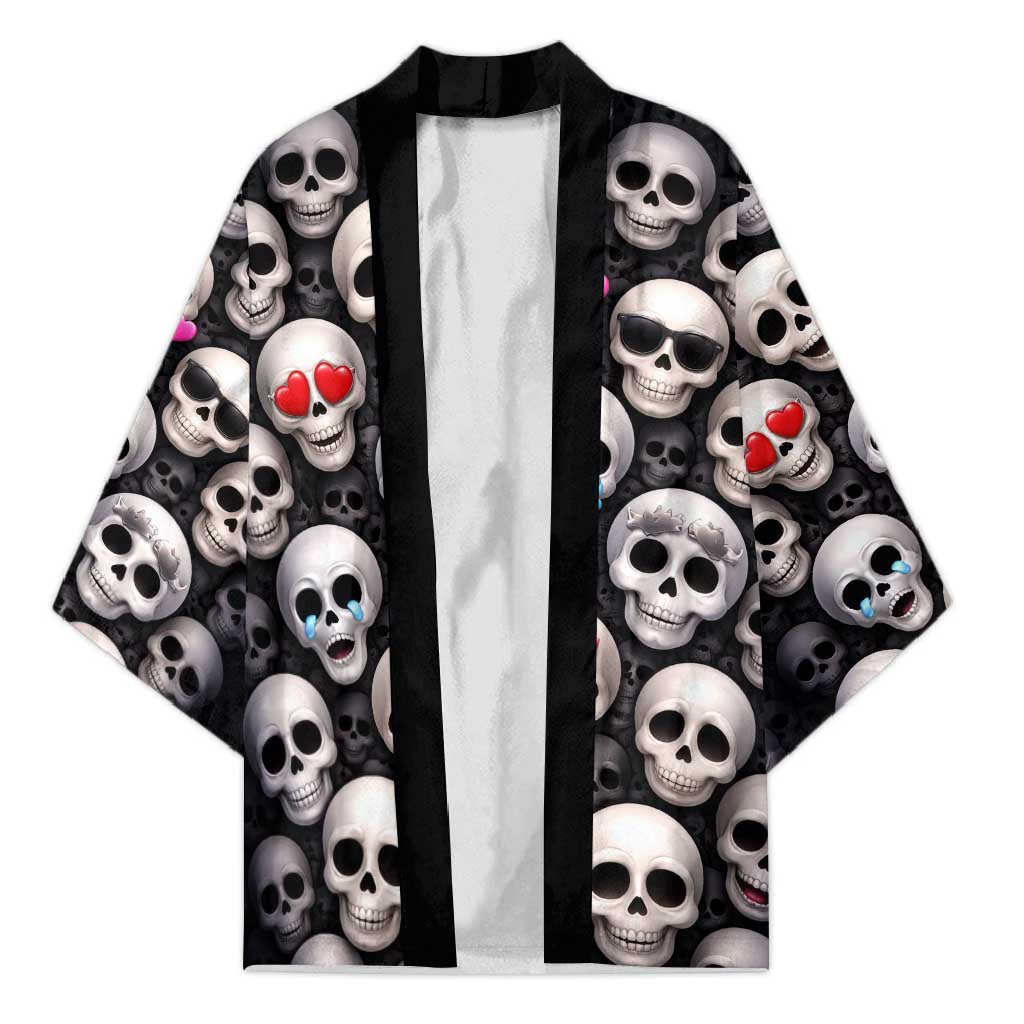 Emoji Skulls Kimono Moodboard of the Dead