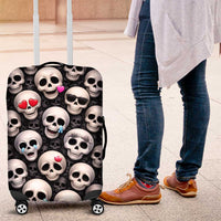 Emoji Skulls Luggage Cover Moodboard of the Dead