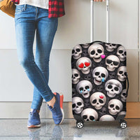 Emoji Skulls Luggage Cover Moodboard of the Dead