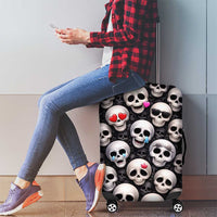 Emoji Skulls Luggage Cover Moodboard of the Dead