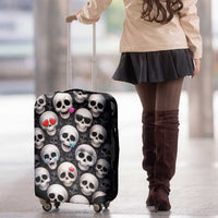Emoji Skulls Luggage Cover Moodboard of the Dead