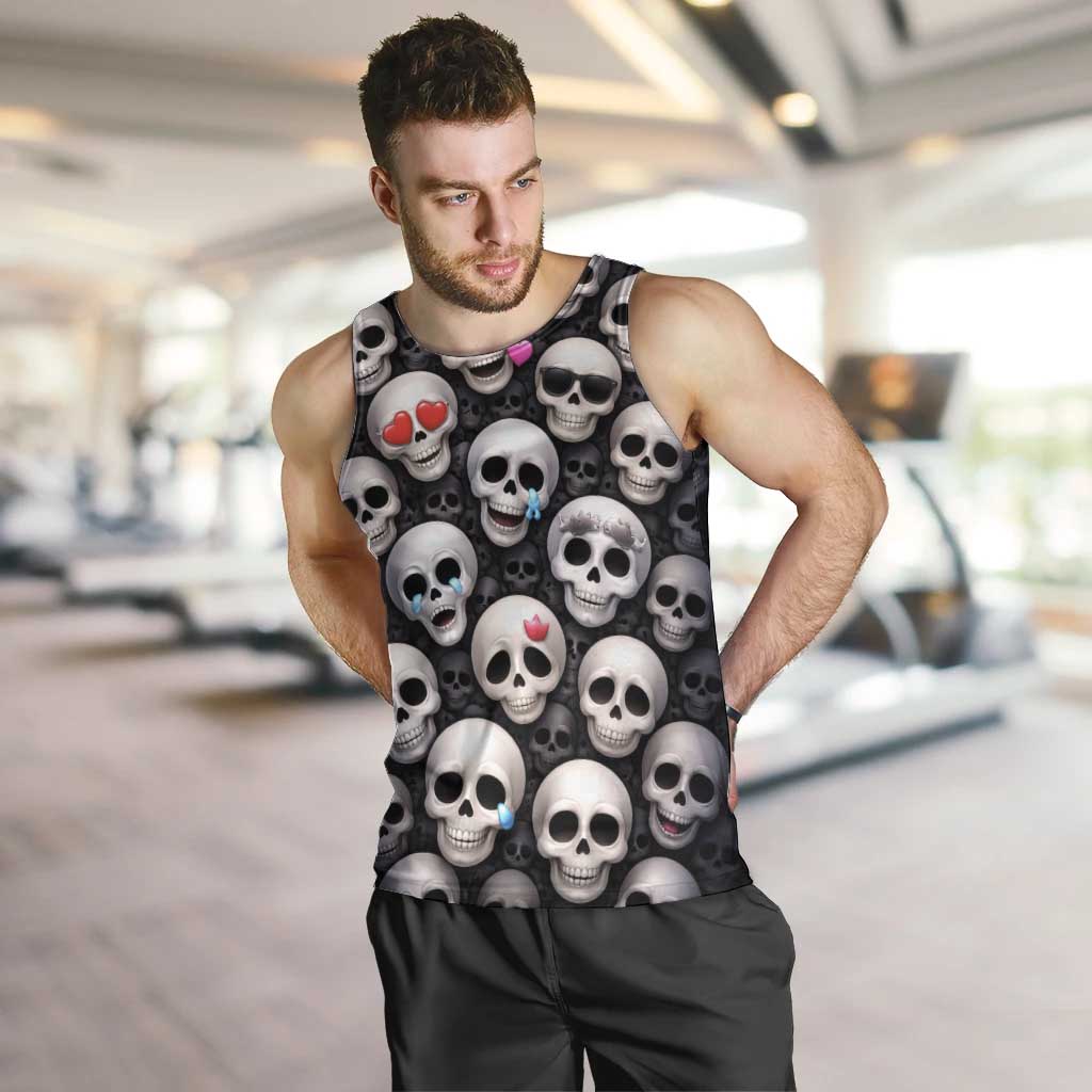 Emoji Skulls Men Tank Top Moodboard of the Dead
