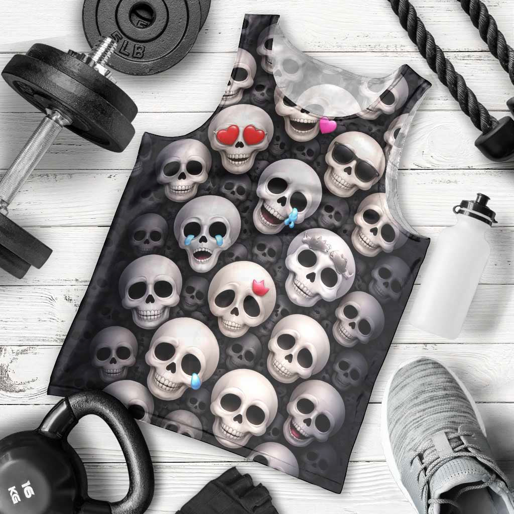 Emoji Skulls Men Tank Top Moodboard of the Dead