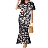 Emoji Skulls Mermaid Dress Moodboard of the Dead
