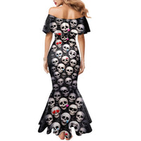 Emoji Skulls Mermaid Dress Moodboard of the Dead