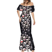 Emoji Skulls Mermaid Dress Moodboard of the Dead