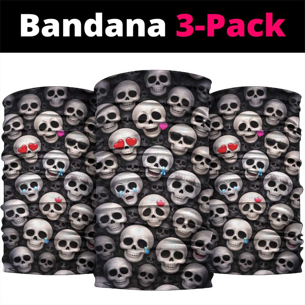 Emoji Skulls Neck Gaiter Moodboard of the Dead