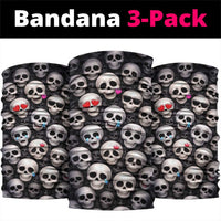 Emoji Skulls Neck Gaiter Moodboard of the Dead