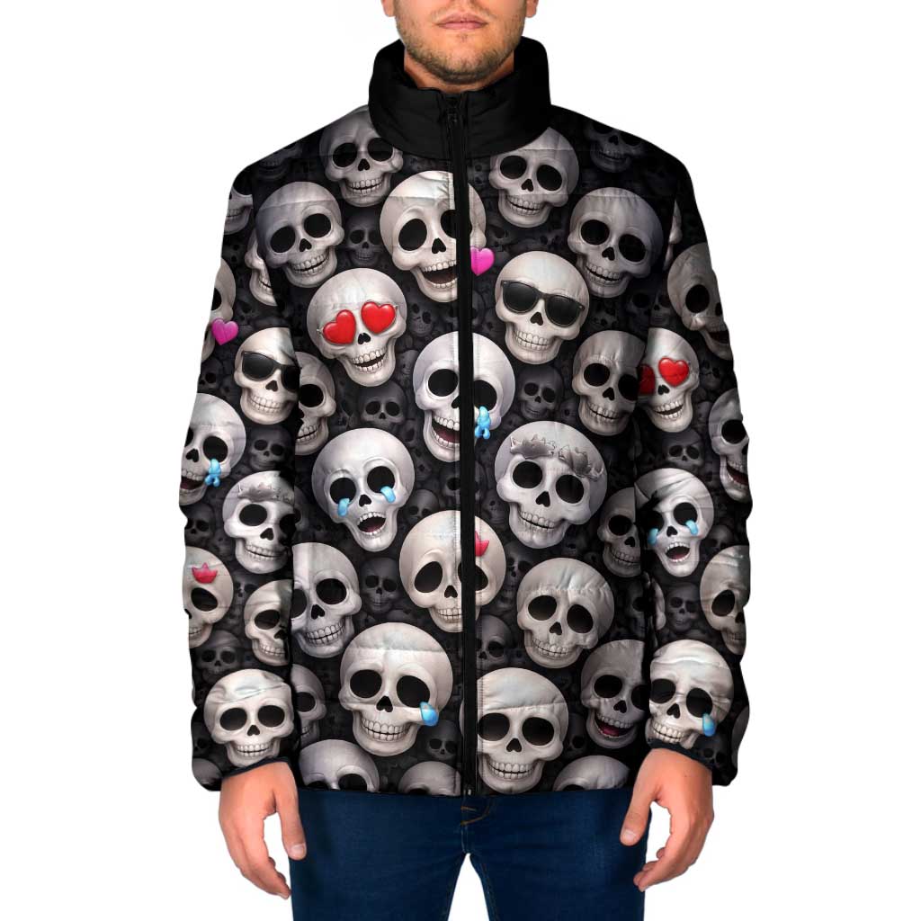 Emoji Skulls Padded Jacket Moodboard of the Dead