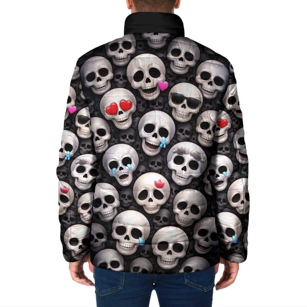 Emoji Skulls Padded Jacket Moodboard of the Dead