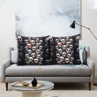 Emoji Skulls Pillow Cover Moodboard of the Dead