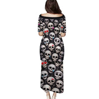 Emoji Skulls Puletasi Moodboard of the Dead