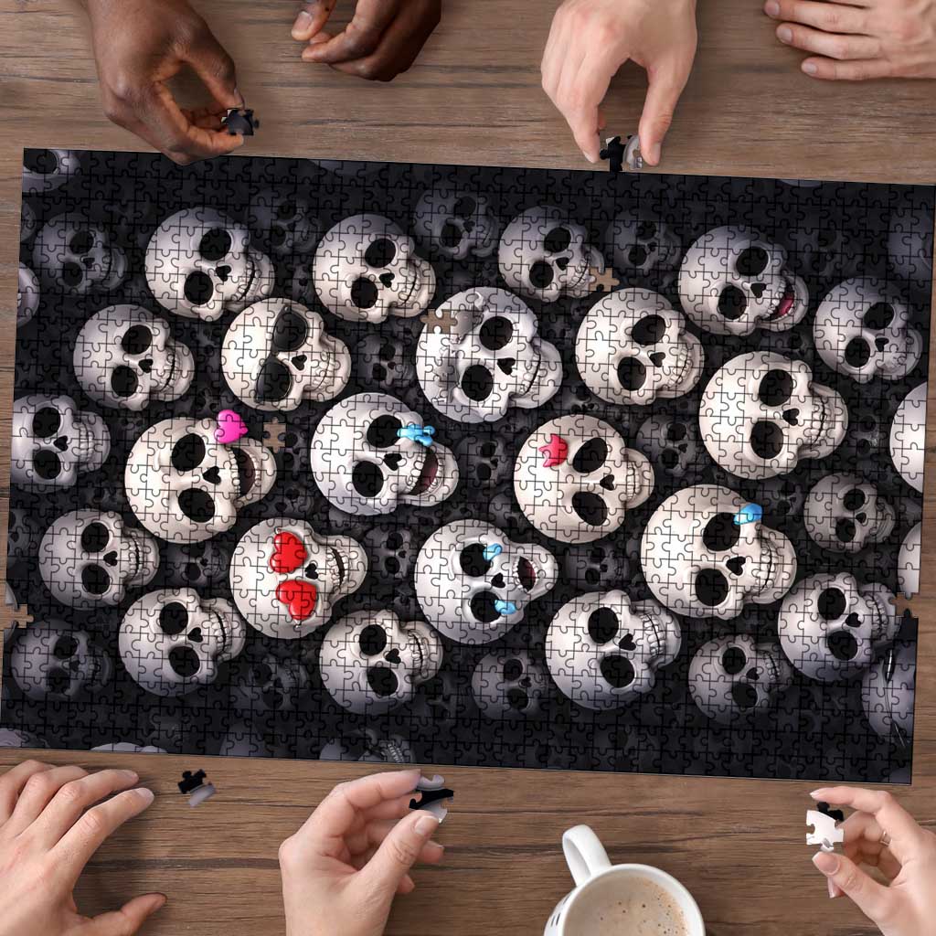 Emoji Skulls Puzzle Moodboard of the Dead