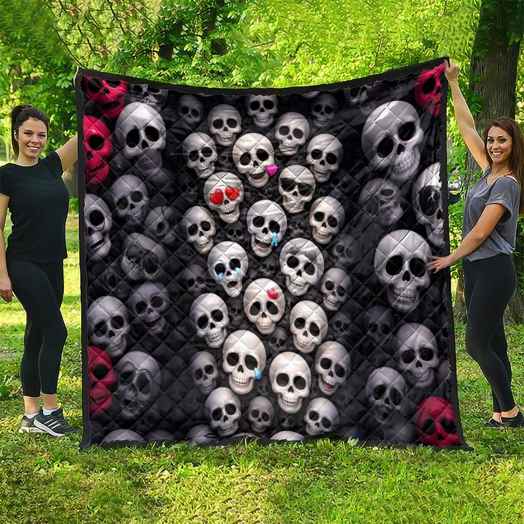 Emoji Skulls Quilt Moodboard of the Dead
