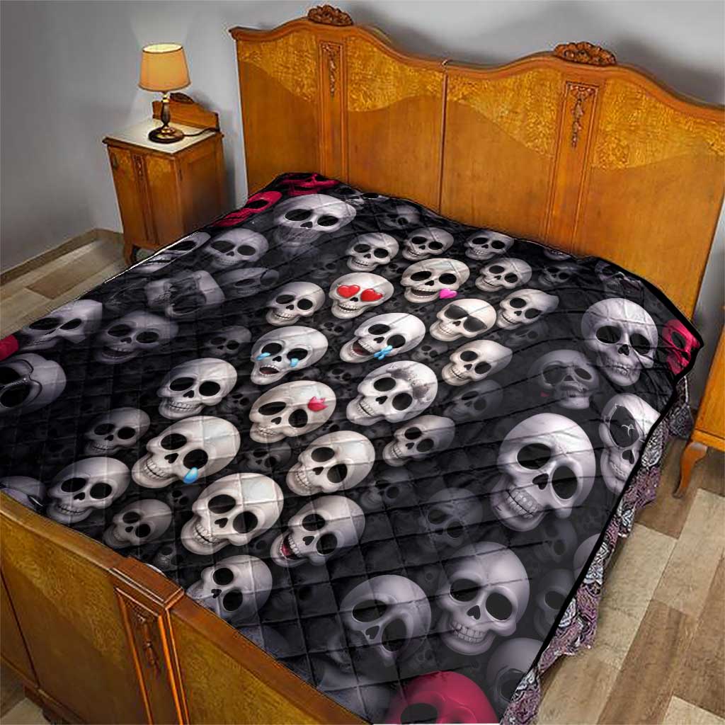 Emoji Skulls Quilt Moodboard of the Dead