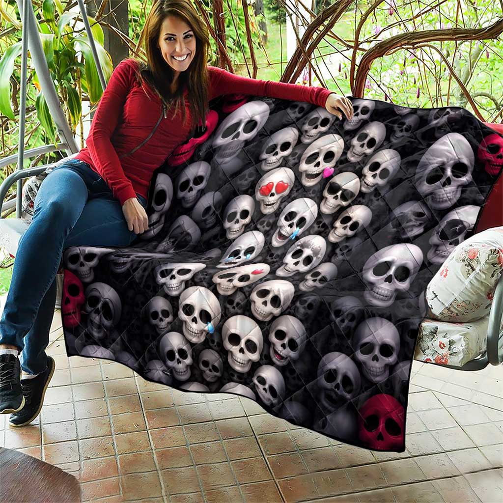 Emoji Skulls Quilt Moodboard of the Dead