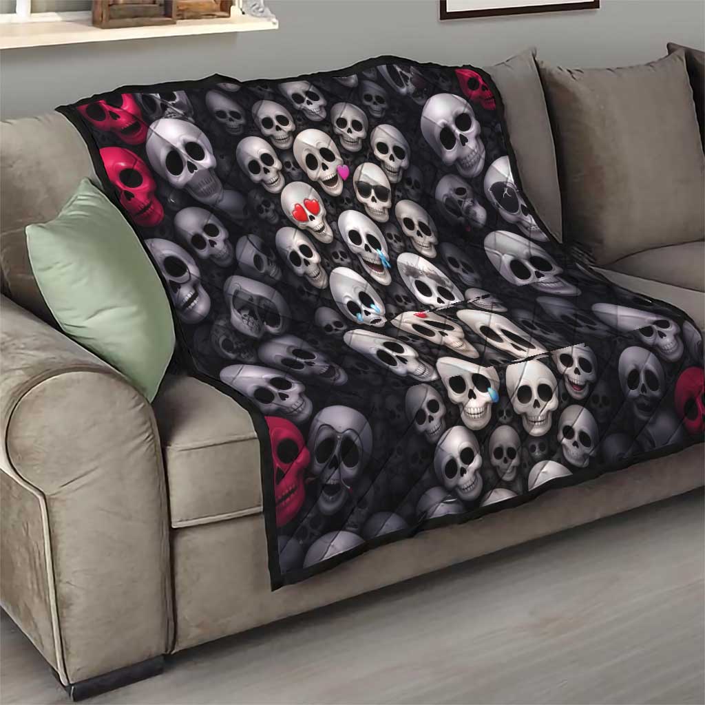 Emoji Skulls Quilt Moodboard of the Dead