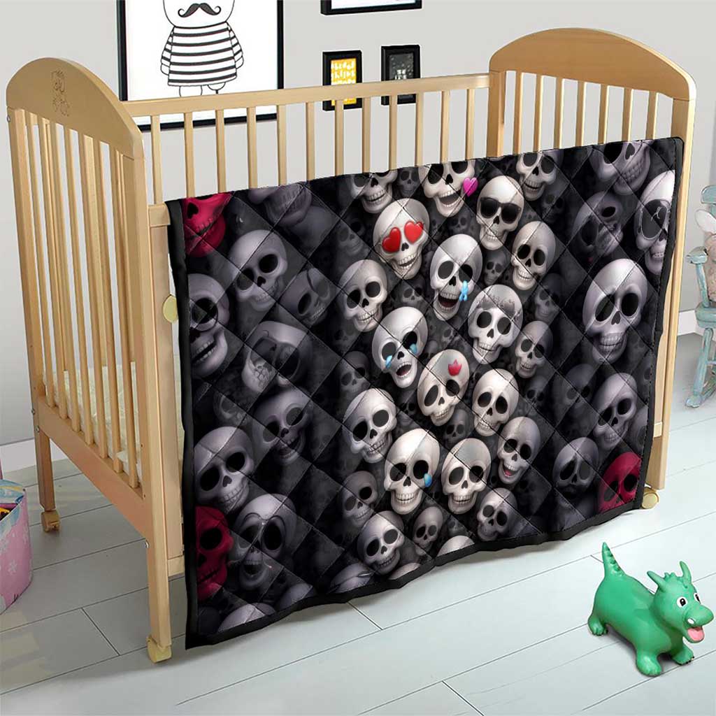 Emoji Skulls Quilt Moodboard of the Dead