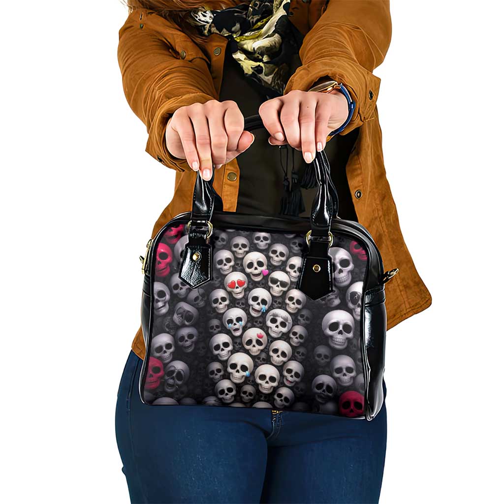 Emoji Skulls Shoulder Handbag Moodboard of the Dead