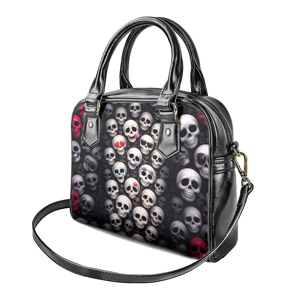 Emoji Skulls Shoulder Handbag Moodboard of the Dead