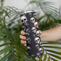 Emoji Skulls Skinny Tumbler Moodboard of the Dead