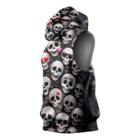 Emoji Skulls Sleeveless Hoodie Moodboard of the Dead