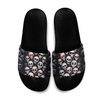 Emoji Skulls Slide Sandals Moodboard of the Dead