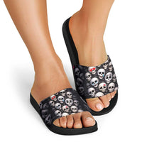 Emoji Skulls Slide Sandals Moodboard of the Dead
