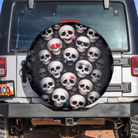 Emoji Skulls Spare Tire Cover Moodboard of the Dead