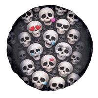 Emoji Skulls Spare Tire Cover Moodboard of the Dead