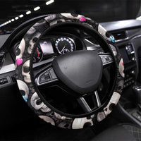 Emoji Skulls Steering Wheel Cover Moodboard of the Dead