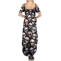 Emoji Skulls Summer Maxi Dress Moodboard of the Dead
