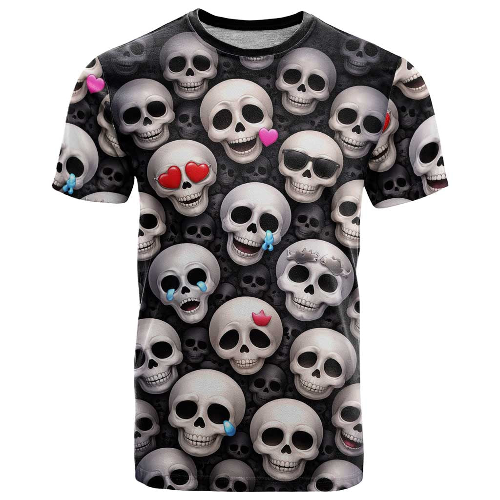 Emoji Skulls T Shirt Moodboard of the Dead