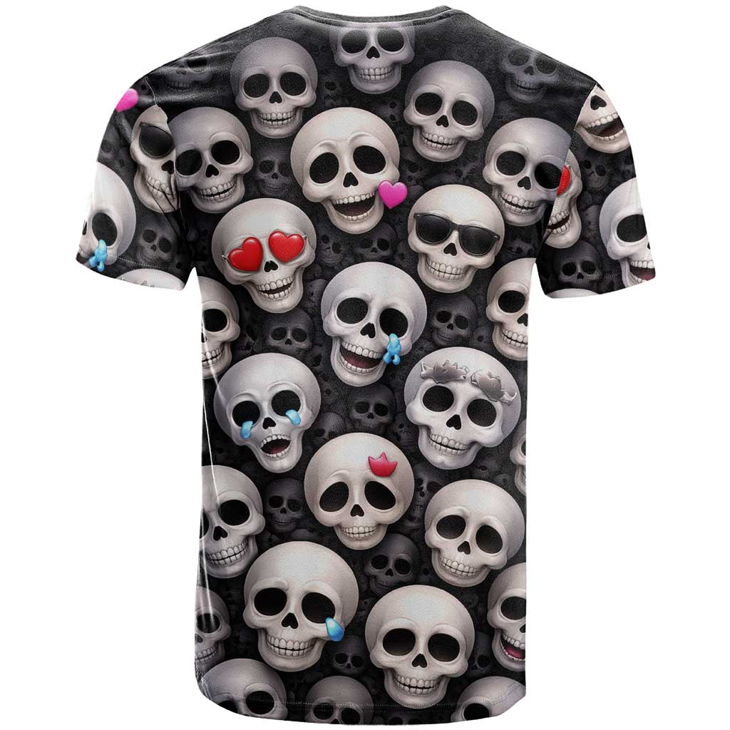 Emoji Skulls T Shirt Moodboard of the Dead