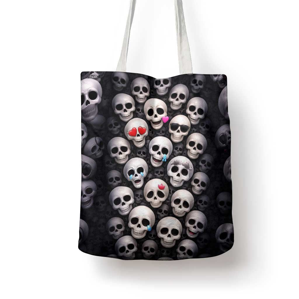 Emoji Skulls Tote Bag Moodboard of the Dead