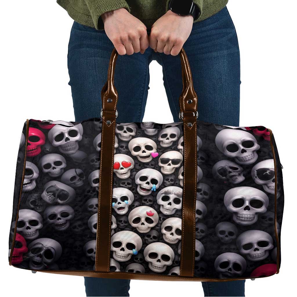 Emoji Skulls Travel Bag Moodboard of the Dead