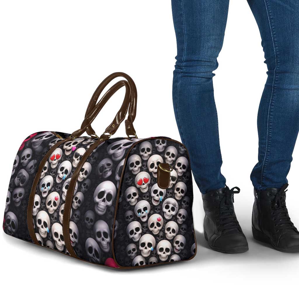 Emoji Skulls Travel Bag Moodboard of the Dead