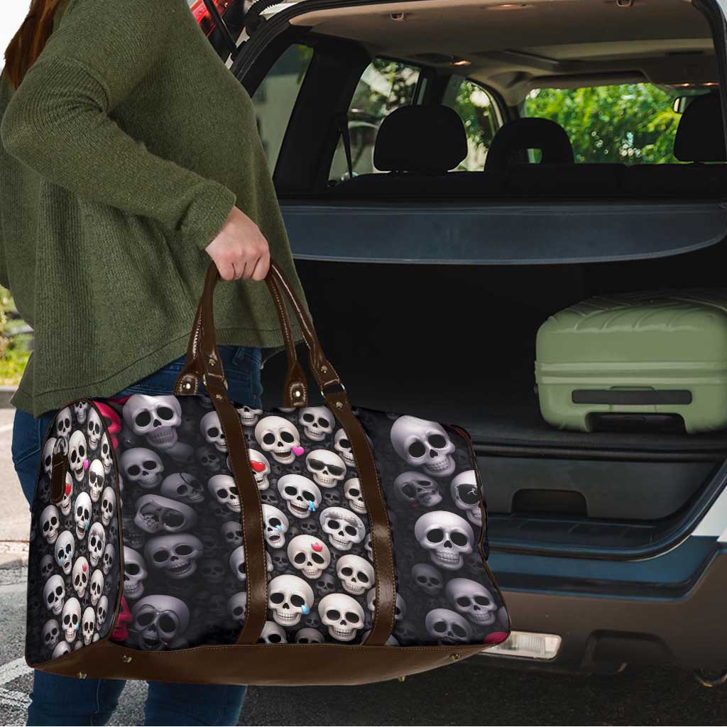Emoji Skulls Travel Bag Moodboard of the Dead
