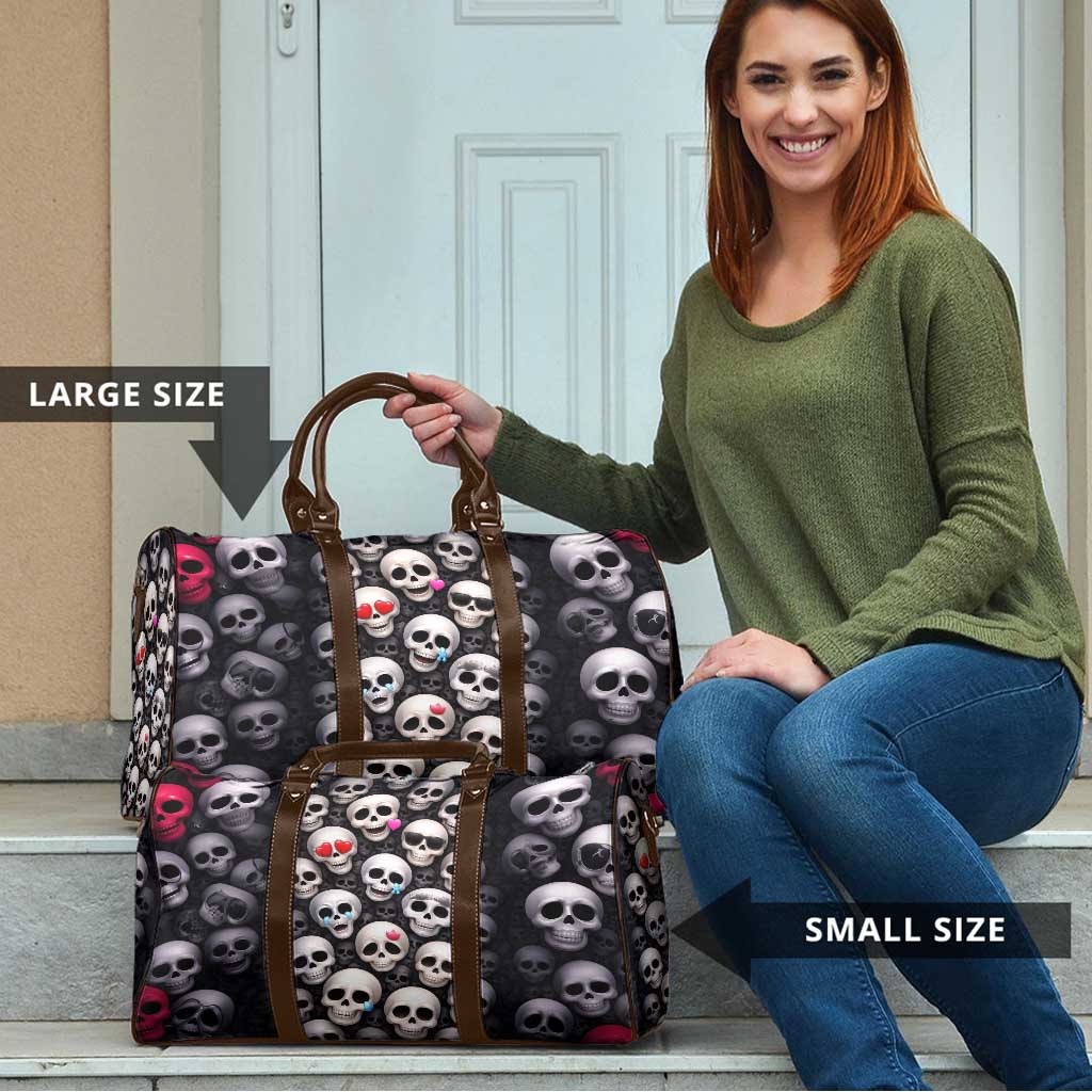 Emoji Skulls Travel Bag Moodboard of the Dead