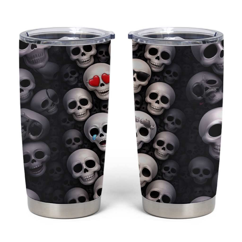 Emoji Skulls Tumbler Cup Moodboard of the Dead