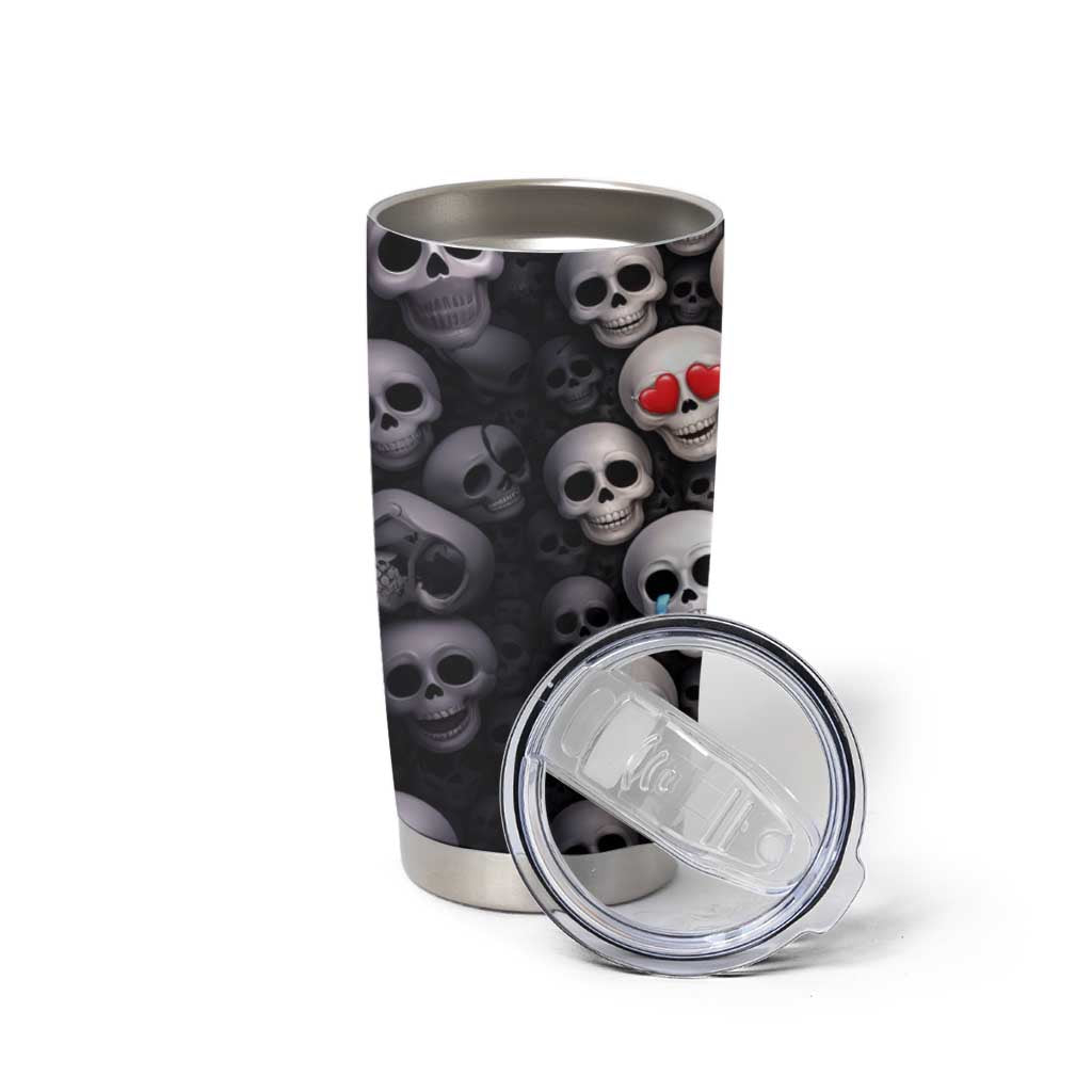 Emoji Skulls Tumbler Cup Moodboard of the Dead
