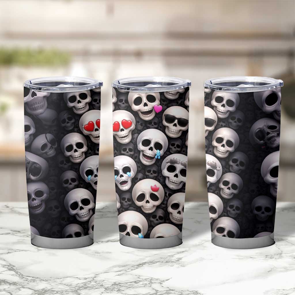 Emoji Skulls Tumbler Cup Moodboard of the Dead