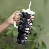 Emoji Skulls Tumbler With Handle Moodboard of the Dead