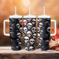 Emoji Skulls Tumbler With Handle Moodboard of the Dead