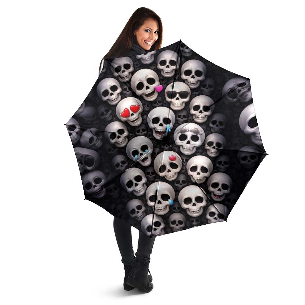 Emoji Skulls Umbrella Moodboard of the Dead
