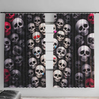 Emoji Skulls Window Curtain Moodboard of the Dead