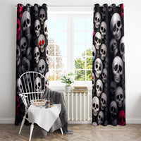 Emoji Skulls Window Curtain Moodboard of the Dead