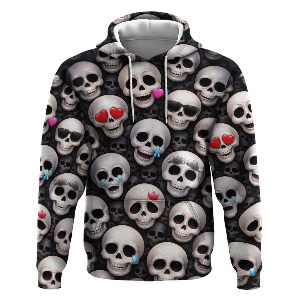 Emoji Skulls Zip Hoodie Moodboard of the Dead