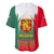 Bulgaria National Crest Baseball Jersey with Tricolor Design and Folk Cuff Pattern